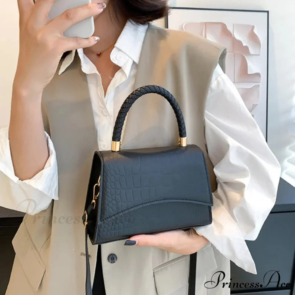 Durable Synthetic Leather Fashionable Informal Crossbody Top Handle Purse handbag-250126