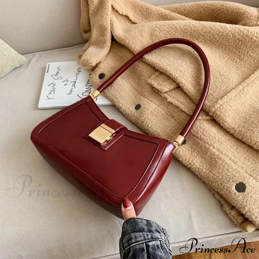 Durable Synthetic Leather Stylish Fasten Shoulder Bag shoulder-250126