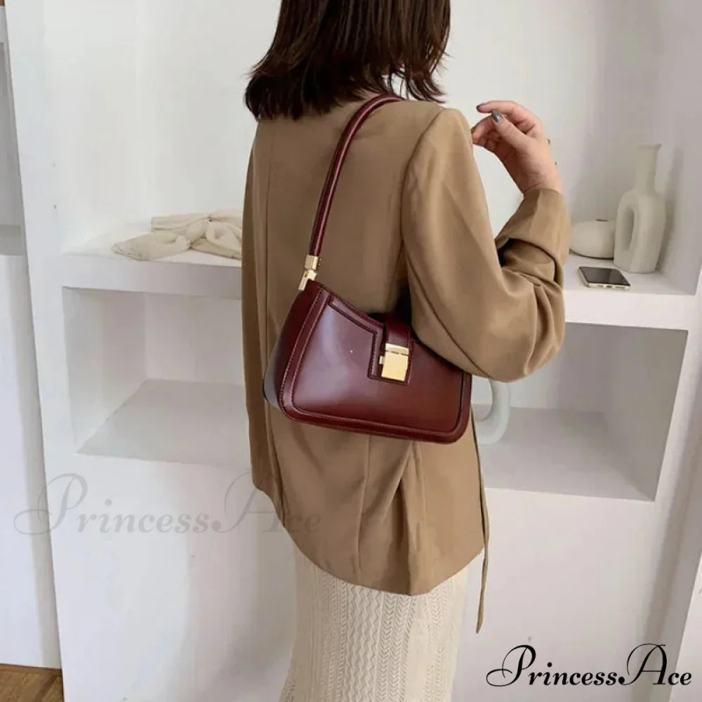 Durable Synthetic Leather Stylish Fasten Shoulder Bag shoulder-250126