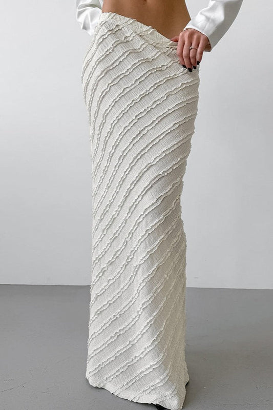 Knit Split Bodycon Maxi Skirt