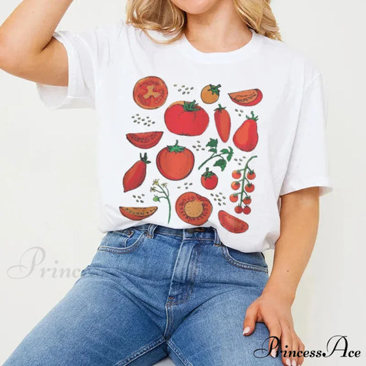 Eclectic Tomato Botanical Garden T-shirt WHITE / S t-shirt-250223