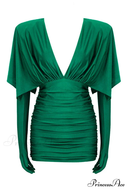 Eirak Deep-V Stylish Two Way Dress XS / Emerald