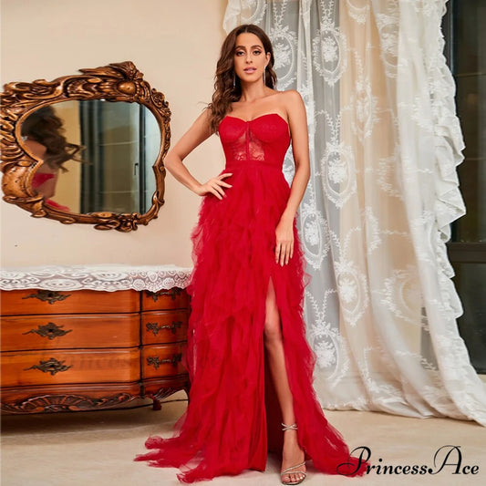 Elegant Evening Dresses Red / XS