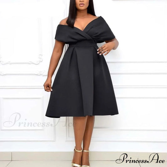 Elegant Party Evening for Gown Women Black / S