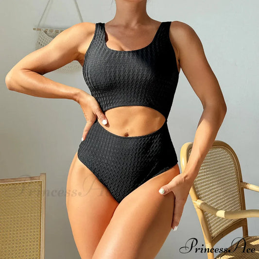 Elevate Up Dark One Piece Swimsuit Black / S onepiece-250223