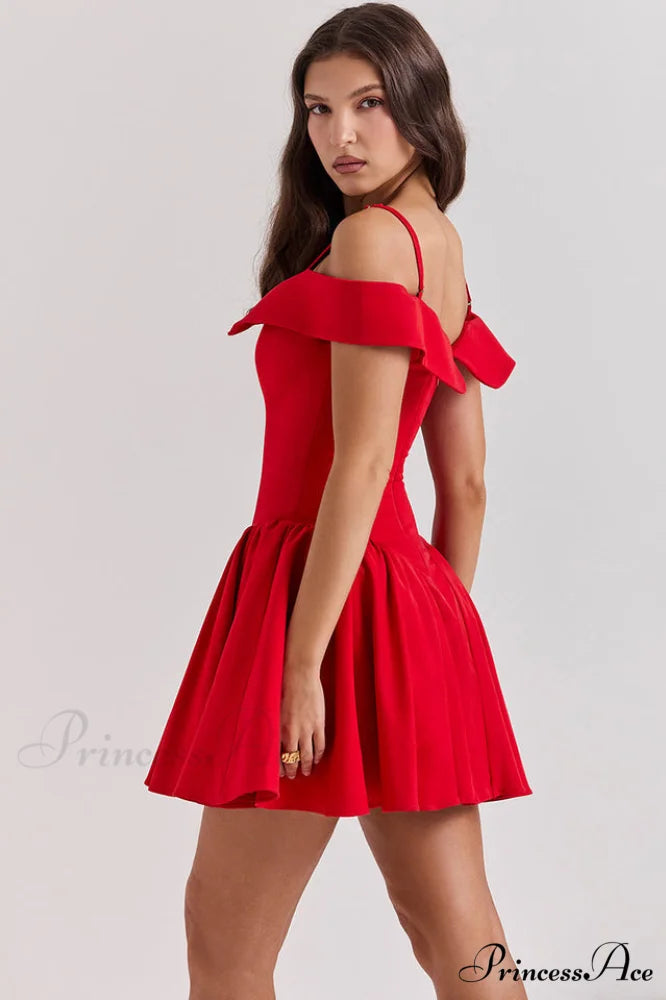 Elida Black Stylish Mini Dress