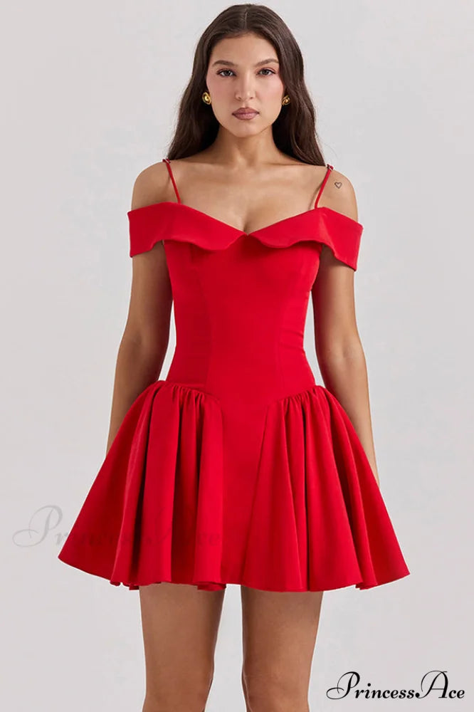 Elida Black Stylish Mini Dress