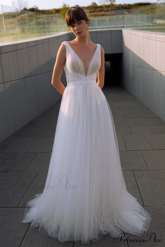 Elinor Tulle Graceful A-line Wedding Dress White / 2