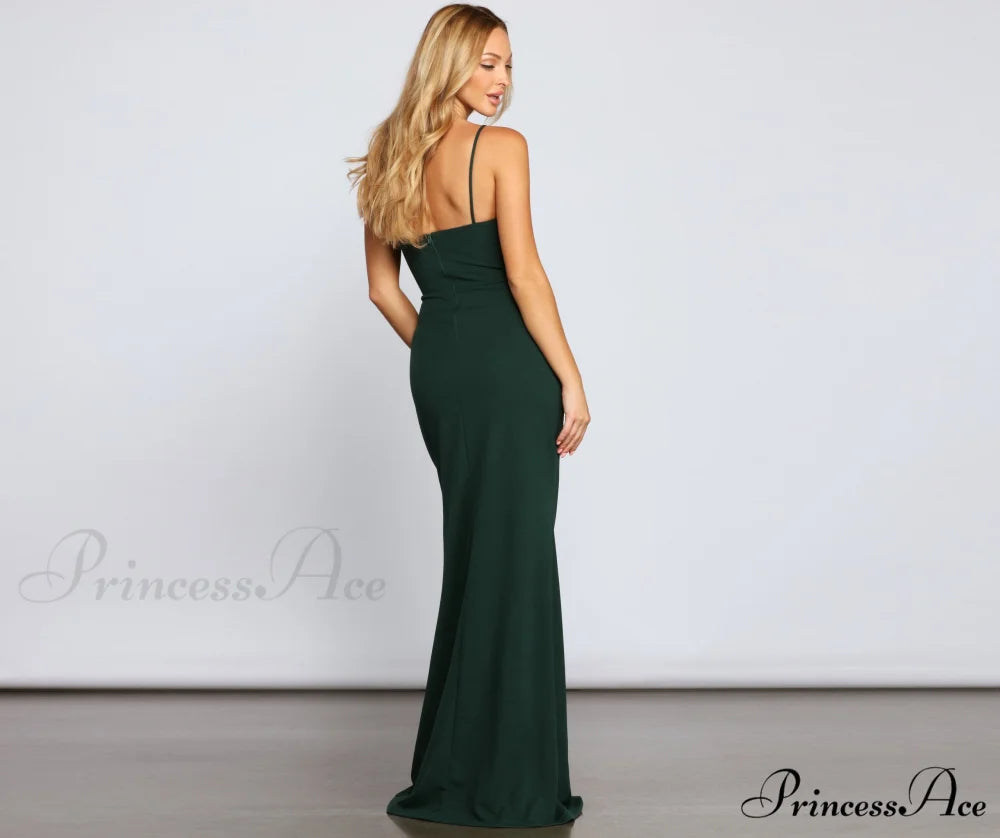 Ember Formal Stylish Wrap Mermaid Dress