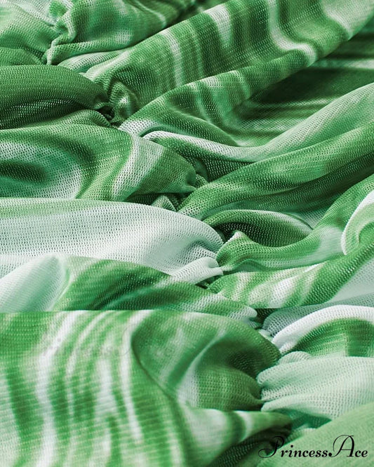 Emerald Envy Stylish Halter Dress