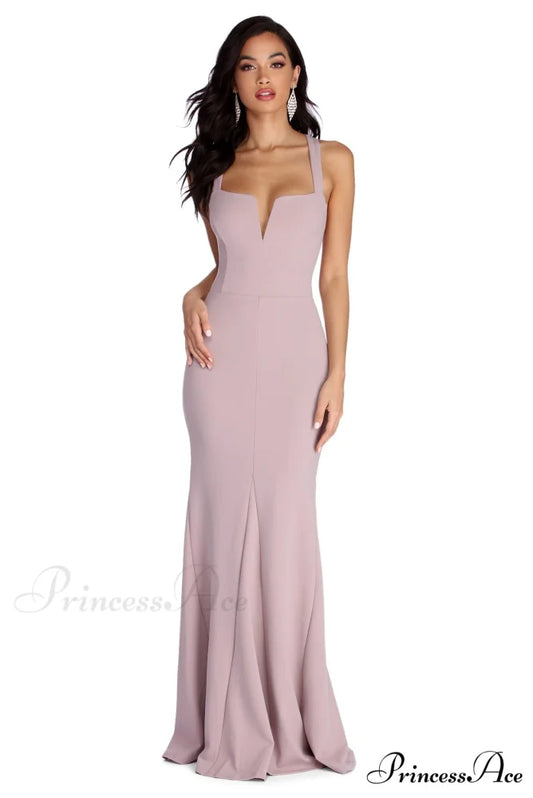 Emery Formal Stylish Mermaid Dress MAUVE / S