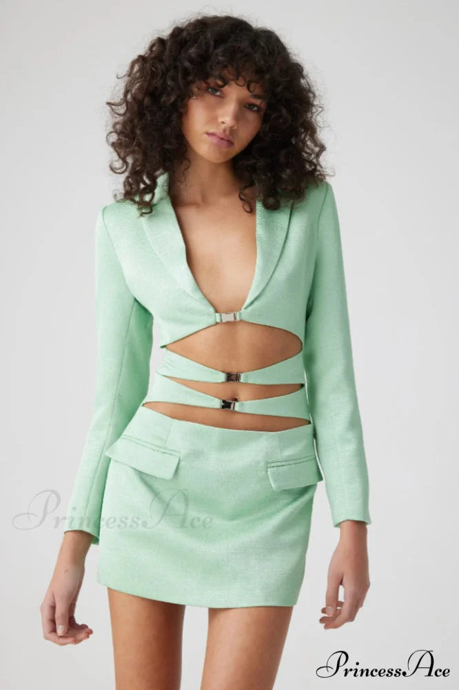 Emily Cut Stylish Out Blazer Dress