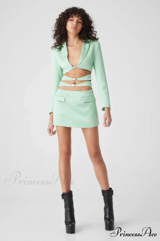 Emily Cut Stylish Out Blazer Dress