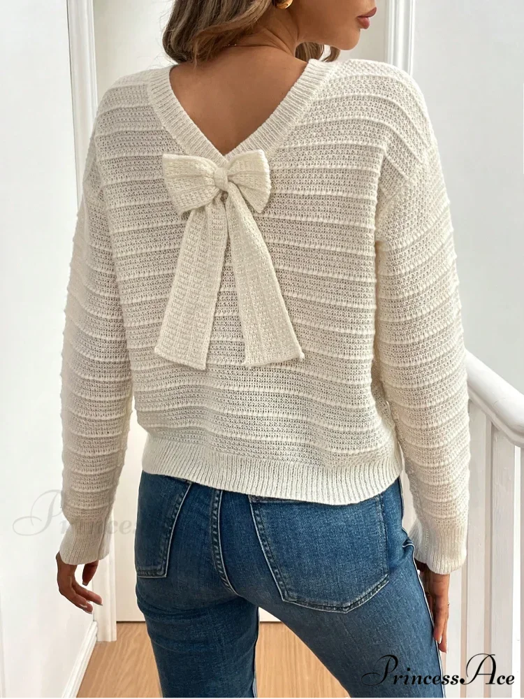 Empty Arch Striped Extended Sleeve Jumper swraters-241228