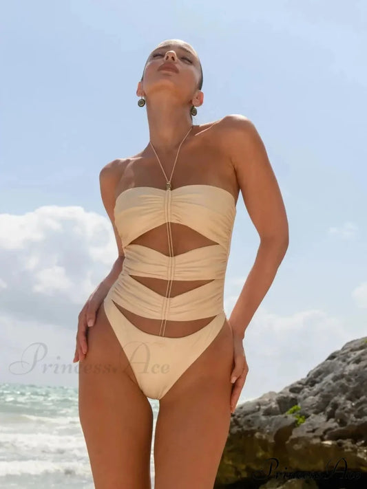 Empty Out Monokini One Piece Swimsuit onepiece-250223