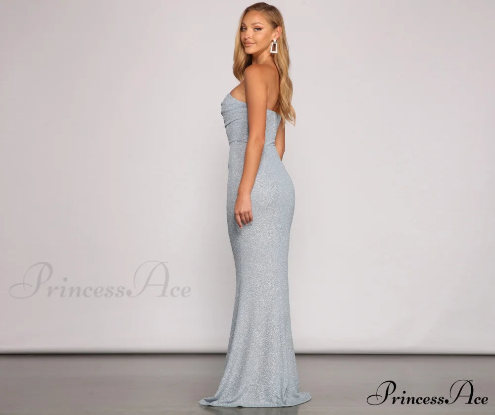 Everly Formal Sleeveless Charming Glitter Mermaid Dress