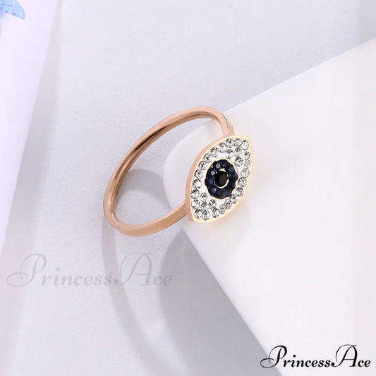 Eye of God Rose Gold 14k Titanium Steel Rings rose gold / 6