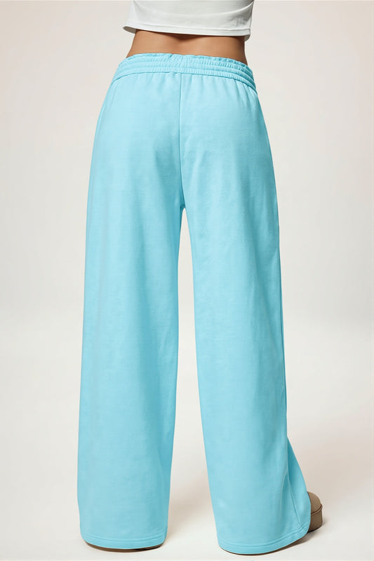 Drawstring Wide-Leg Sweatpants