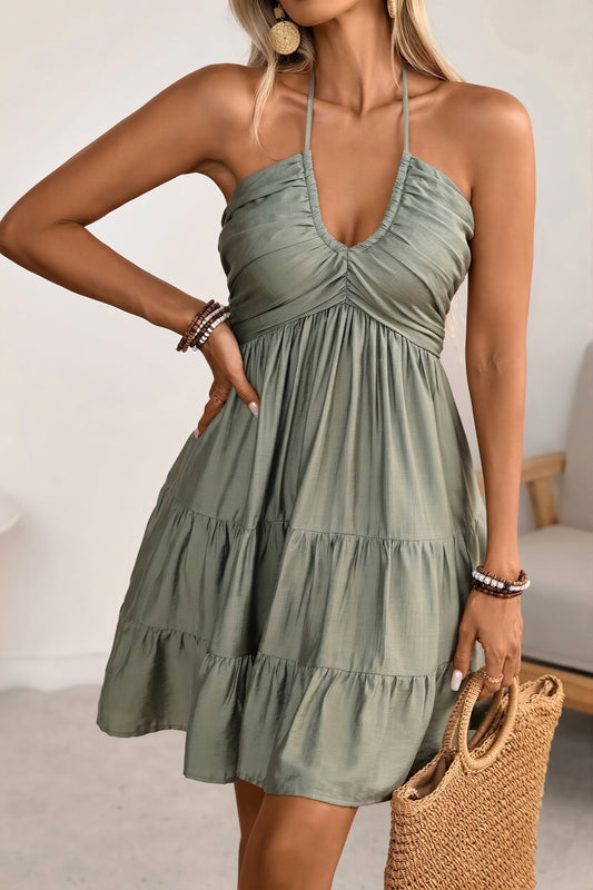 Sexy Off Shoulder Ruffle Mini Dress