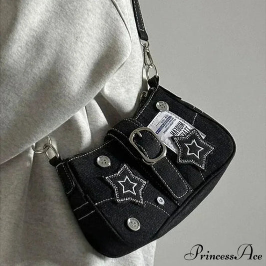 Fabric Celebrities Design 2000s Crossbody Black (25X13X7 CM) crossbody-250126