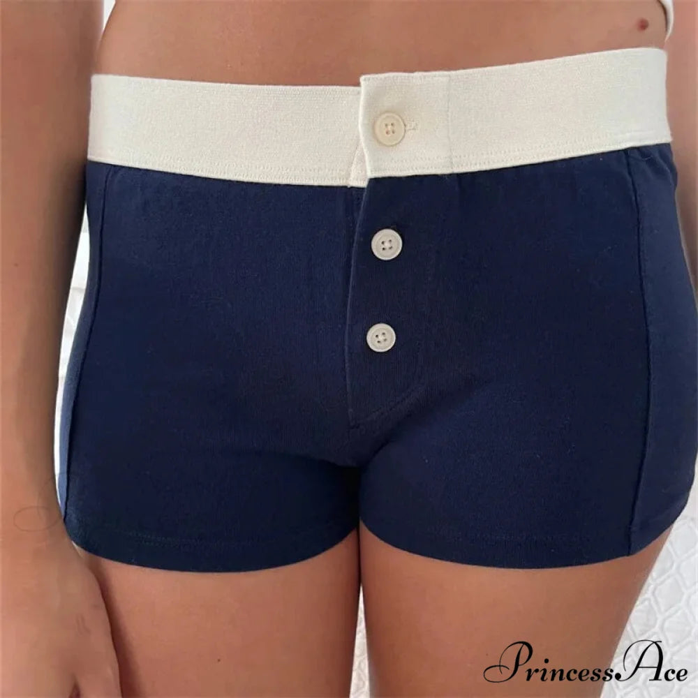 Fabric Pattern Button Sweatshort short-250223