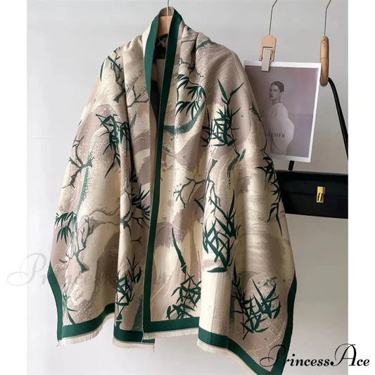 Fall Winter Cashmere Blanket Scarf black1 scarf-241228