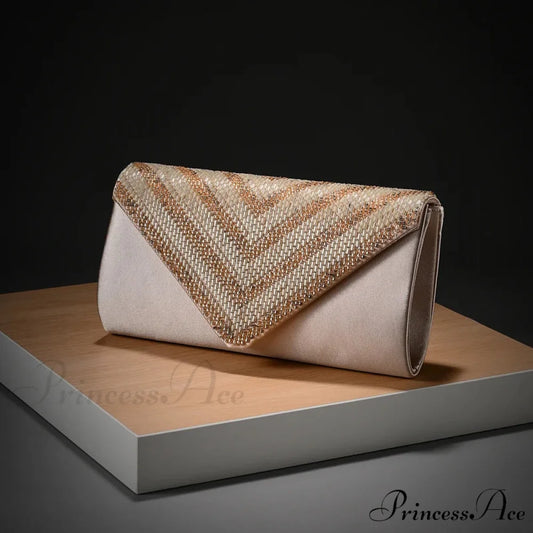 Famous Crystal Sparkling Single-Shoulder Clutch Bag 1466beige clutchbag-250126