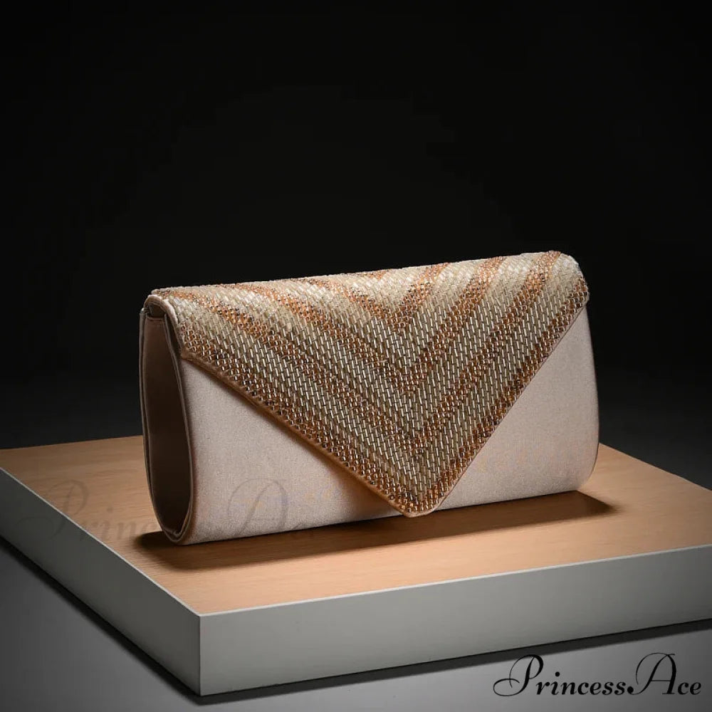 Famous Crystal Sparkling Single-Shoulder Clutch Bag 1466beige clutchbag-250126