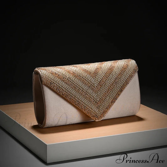 Famous Crystal Sparkling Single-Shoulder Clutch Bag 1466beige clutchbag-250126