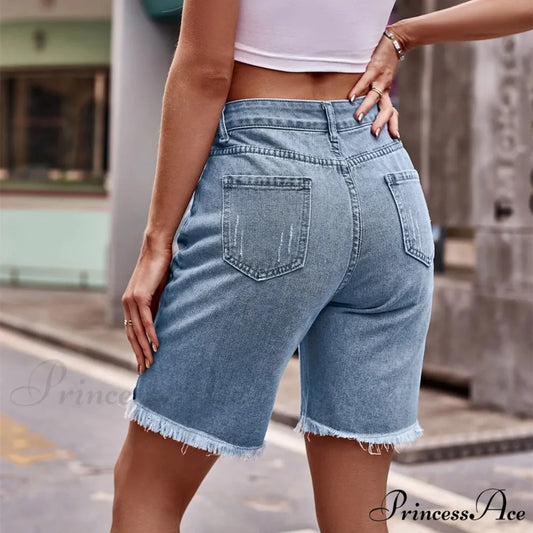 Fashion Casual Classic Retro Waist Streetwear Streetwear Stright Short
