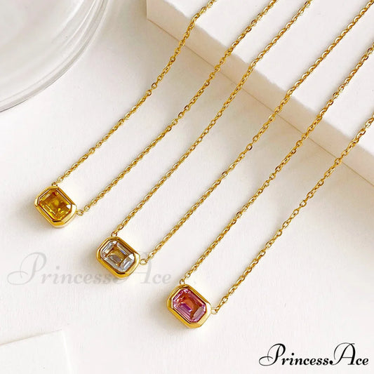 Fashion Delicate All-match Colorful Stone Necklace