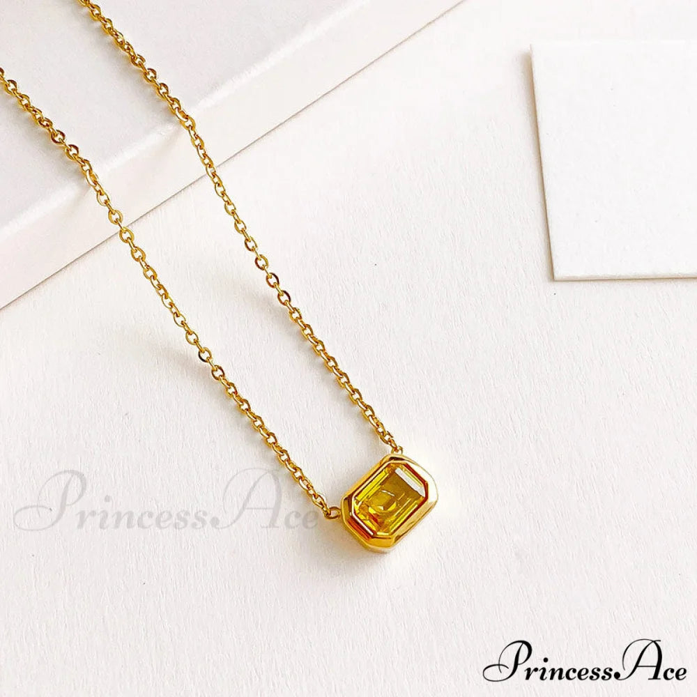 Fashion Delicate All-match Colorful Stone Necklace