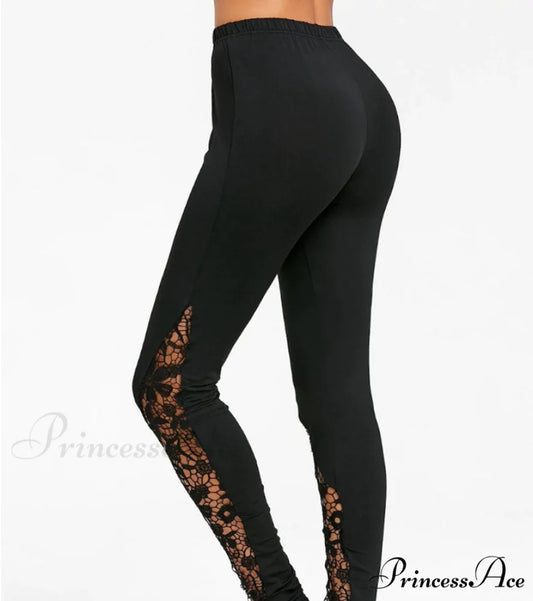 Fashion Elastic High Waist Leggings Black / S