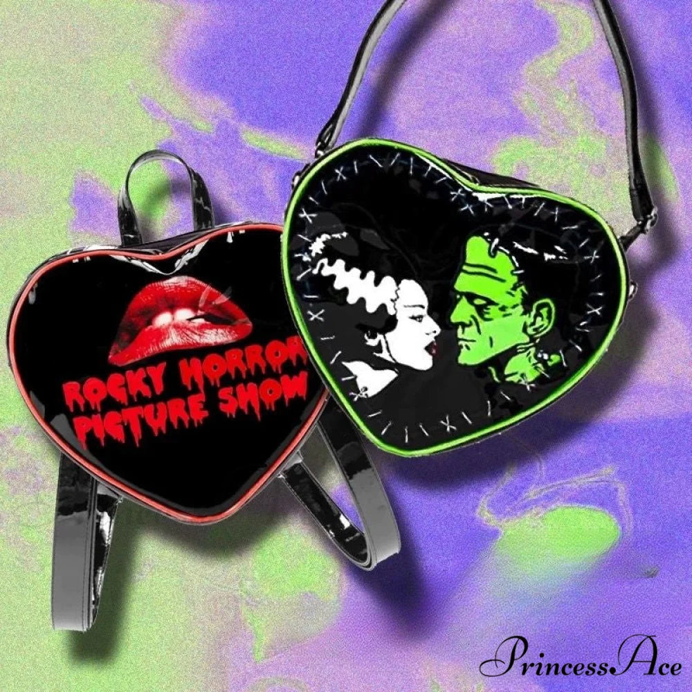 Fashion Gothic Y2k Heart Punk Mini Rock Grunge Crossbody Bag