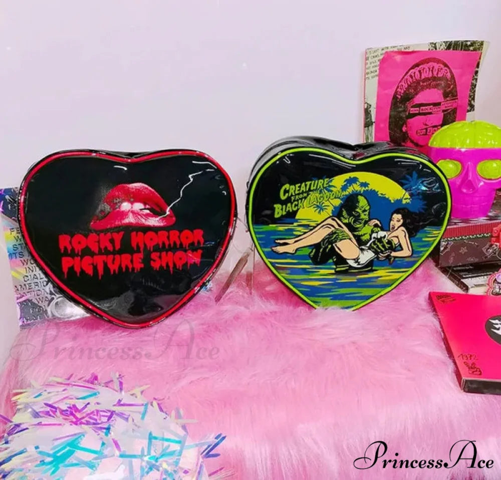Fashion Gothic Y2k Heart Punk Mini Rock Grunge Crossbody Bag