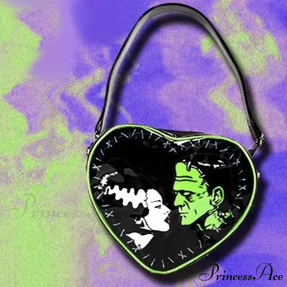 Fashion Gothic Y2k Heart Punk Mini Rock Grunge Crossbody Bag crossbody bag3 / 29x27x9 cm
