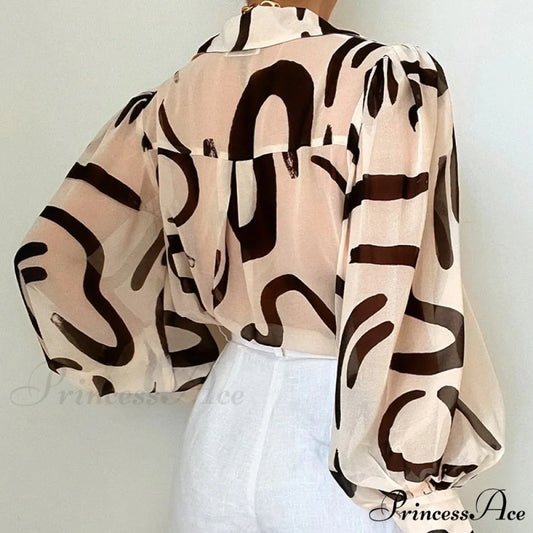 Fashion Lapel Single-breasted Loose Blouse