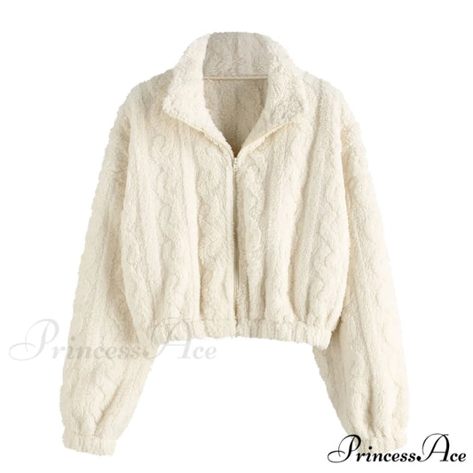 Faux Fur Fuzzy Drop Shoulder Coat