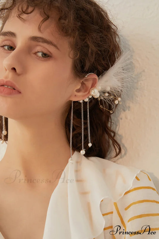 Feather Elegant Tassel Earrings Picture