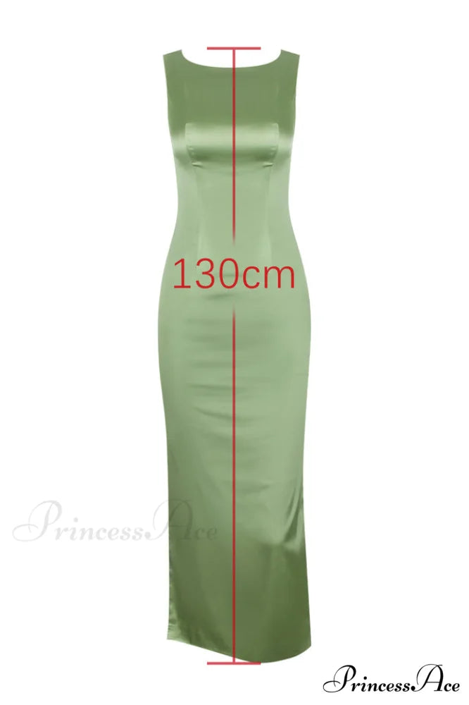 Filomena Olive Boat Charming Neck Maxi Dress
