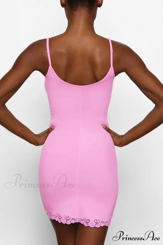 Fits Everybody Lace Charming Trim Slip Dress