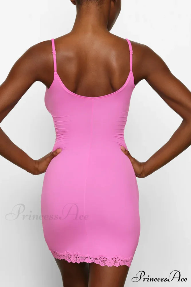 Fits Everybody Lace Charming Trim Slip Dress