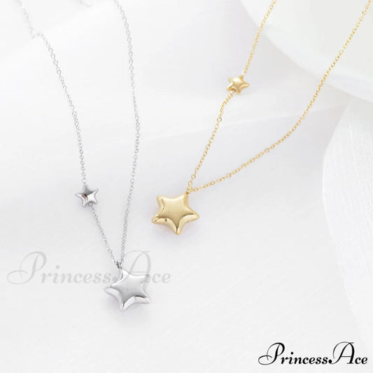 Five-pointed Star Stainless Steel Clavicle Necklace