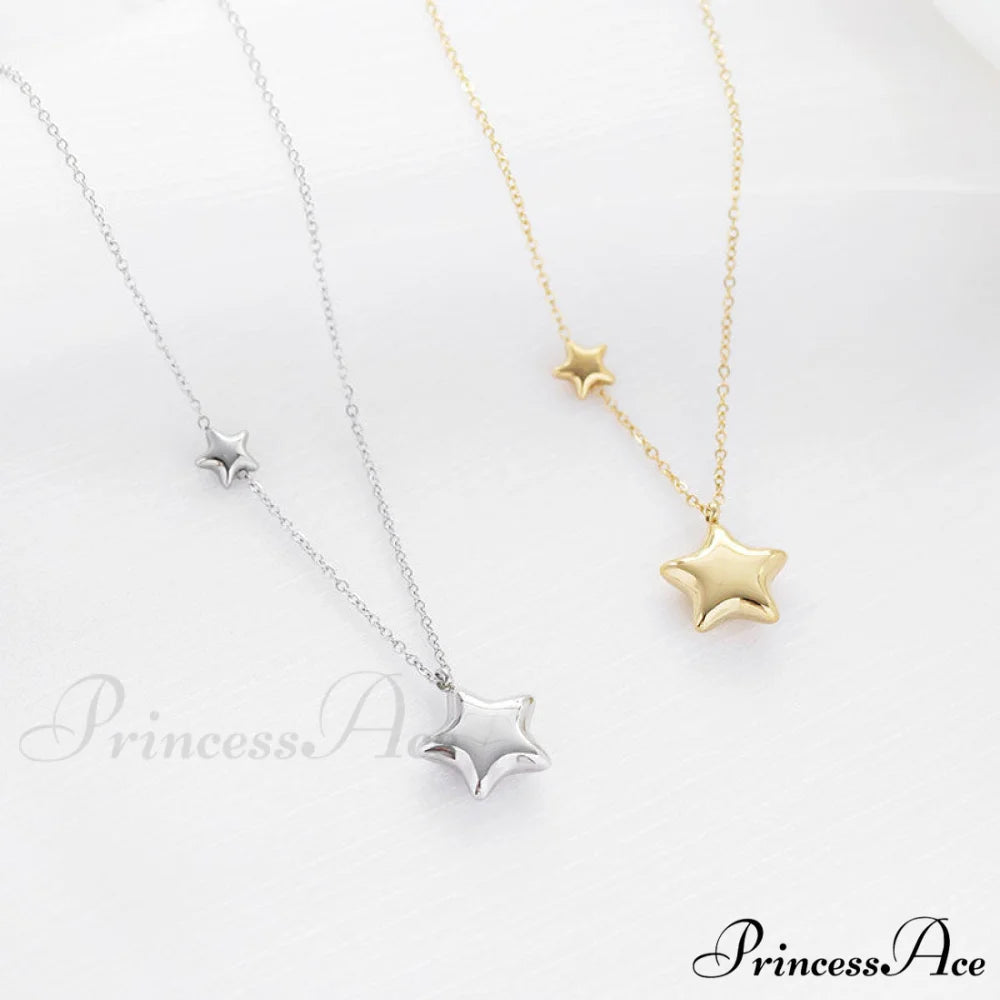 Five-pointed Star Stainless Steel Clavicle Necklace