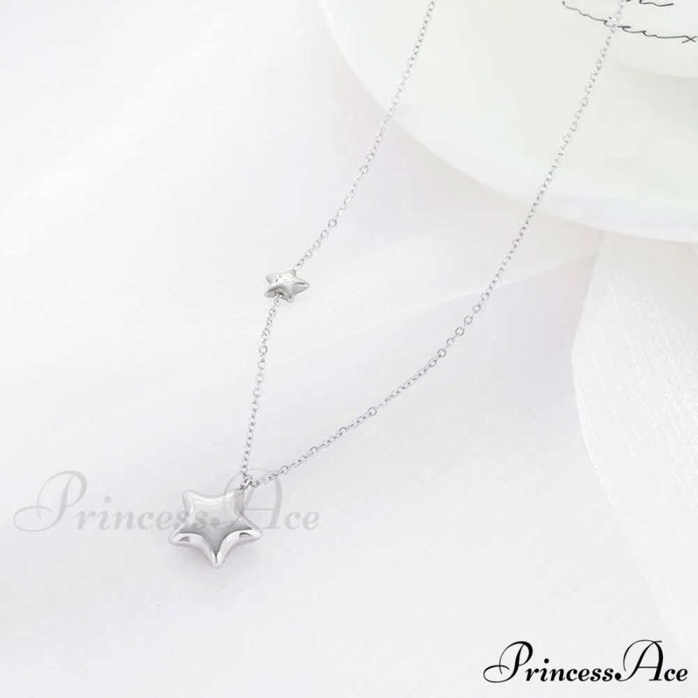 Five-pointed Star Stainless Steel Clavicle Necklace