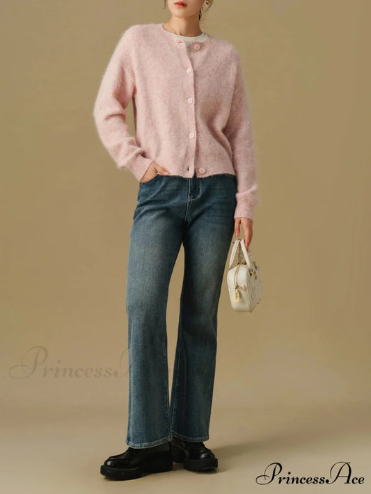 Flexible Circular Neck Winter Knitted Cardigan for Women cardiagn-250126