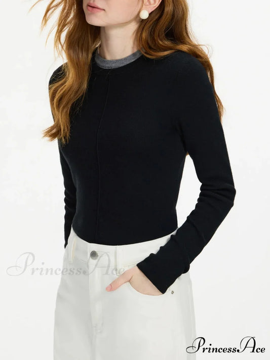 Flexible Circular Neck Woven Jumper swraters-241228