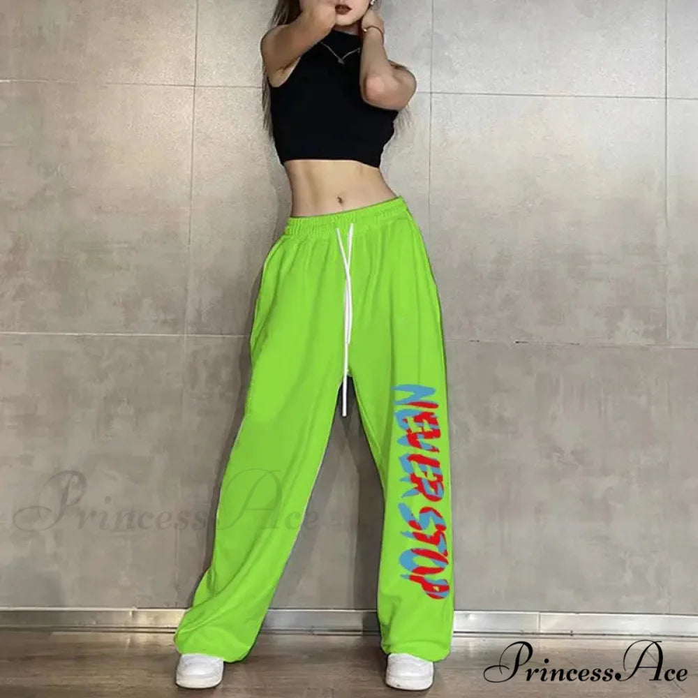 Flexible Waist Informal Running Trousers 1 Green / S (40-50KG) pants-241228