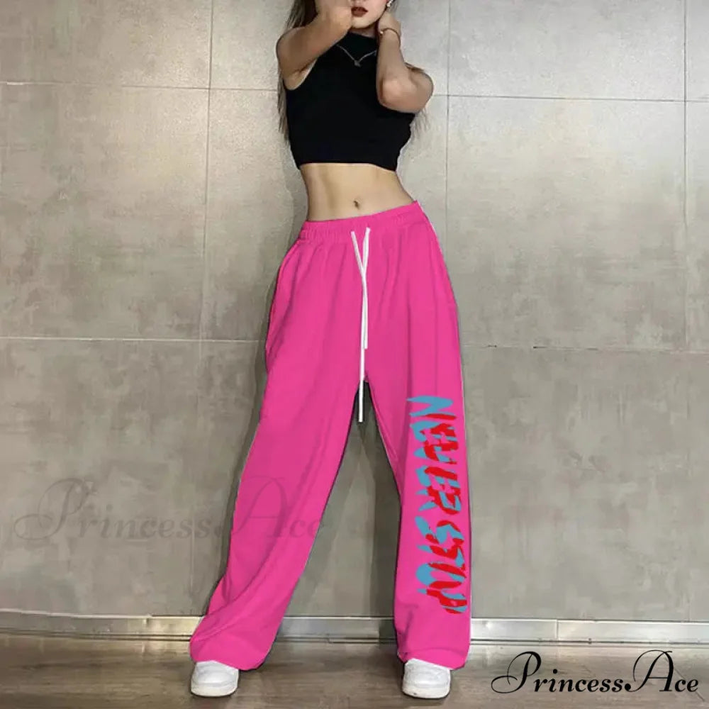 Flexible Waist Informal Running Trousers 1 pitaya / S (40-50KG) pants-241228