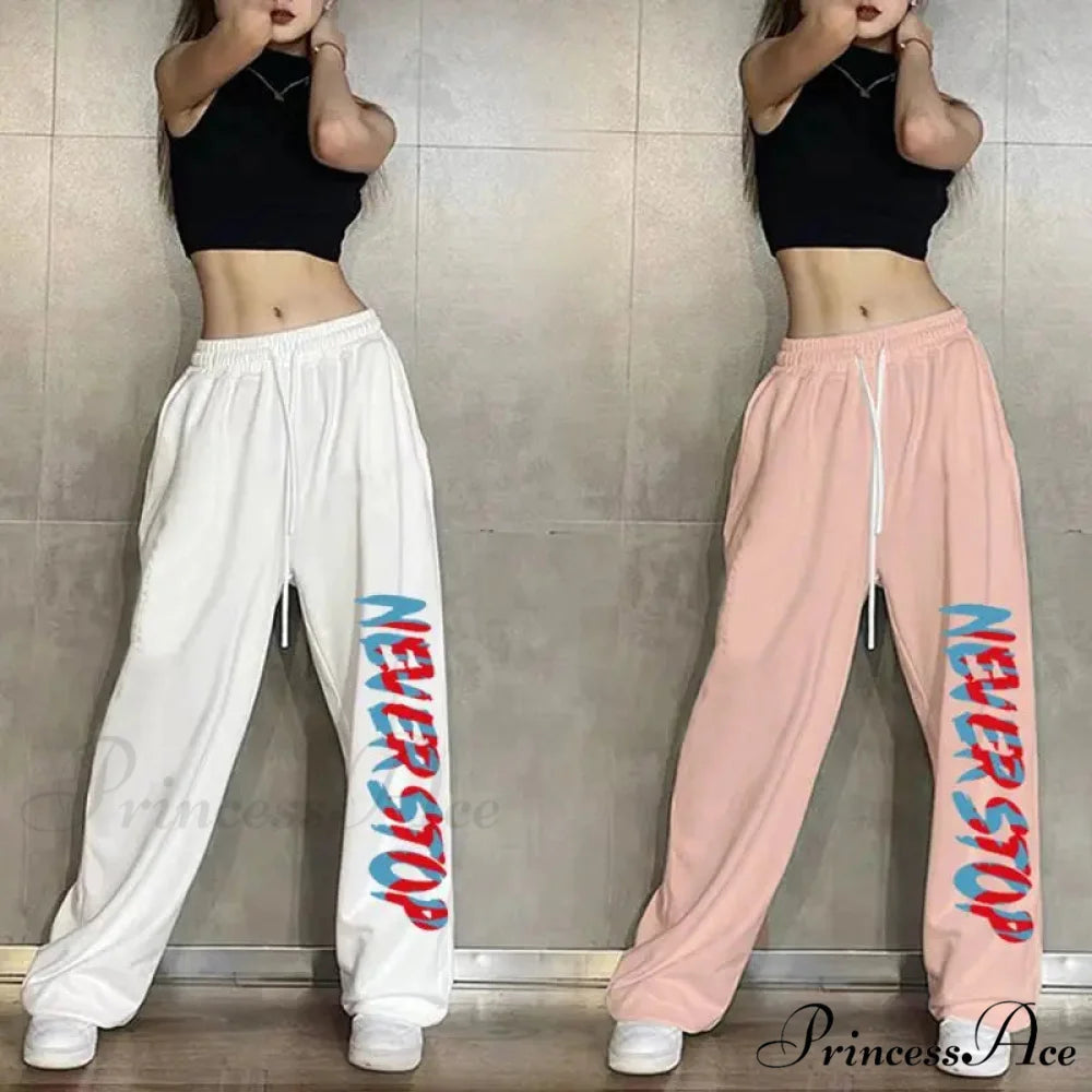 Flexible Waist Informal Running Trousers pants-241228